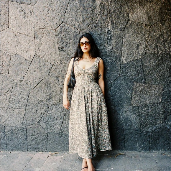 Christy Dawn Alessandra dress in Fern Flanders Poppy - Picture 8 of 13